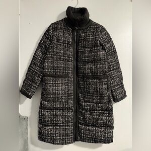 Bernardo Black and White Puffer Coat